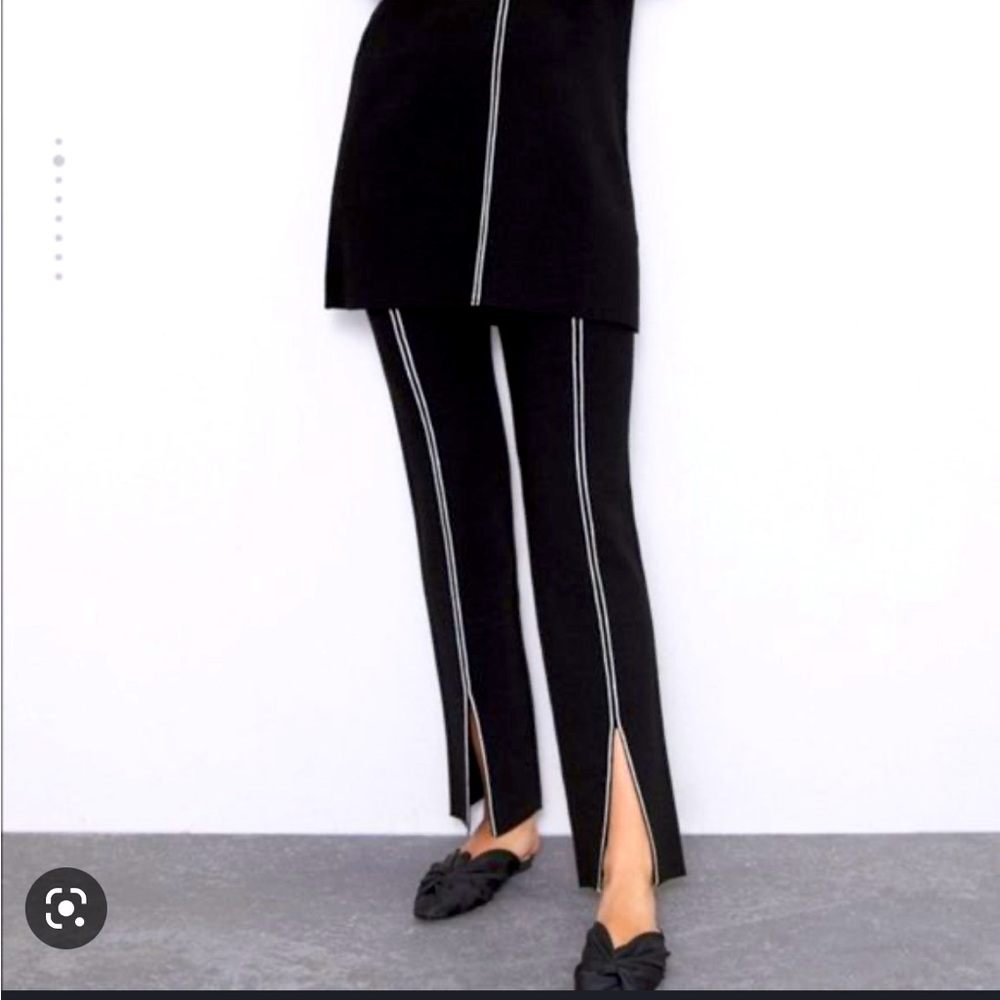 Zara split hem knit pants